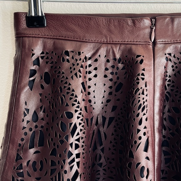 Parker "Filomenia" Perforated Leather Skirt - Picture 12 of 15